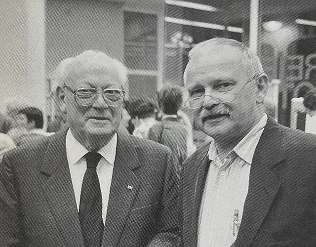 René Heinersdorff sen. (li.) und René Heinersdorff jun. (re.), 1990